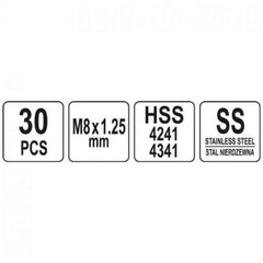 YATO YT-17633 Μ8Χ1,25 ΣΕΤ ΕΠΙΔΙΩΡΘΩΣΗΣ ΣΠΕΙΡΩΜΑΤΩΝ