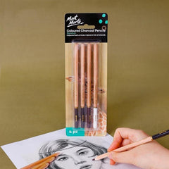 mont marte mont marte 4 μολυβοκαρβουνα (sanguine-sepia-white-burnt sienna)  ean: 9328577017919
