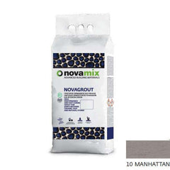 novamix novagrout f αρμοστοκος πλακιδιων  1-10mm 5kg 10 manhattan grey