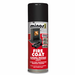 ΣΠΡΕΙ ΘΕΡΜΟΚΡΑΣΙΑΣ 650oC ΜΑΥΡΟ FIRE COAT MINOS COLOR 400ML 9209